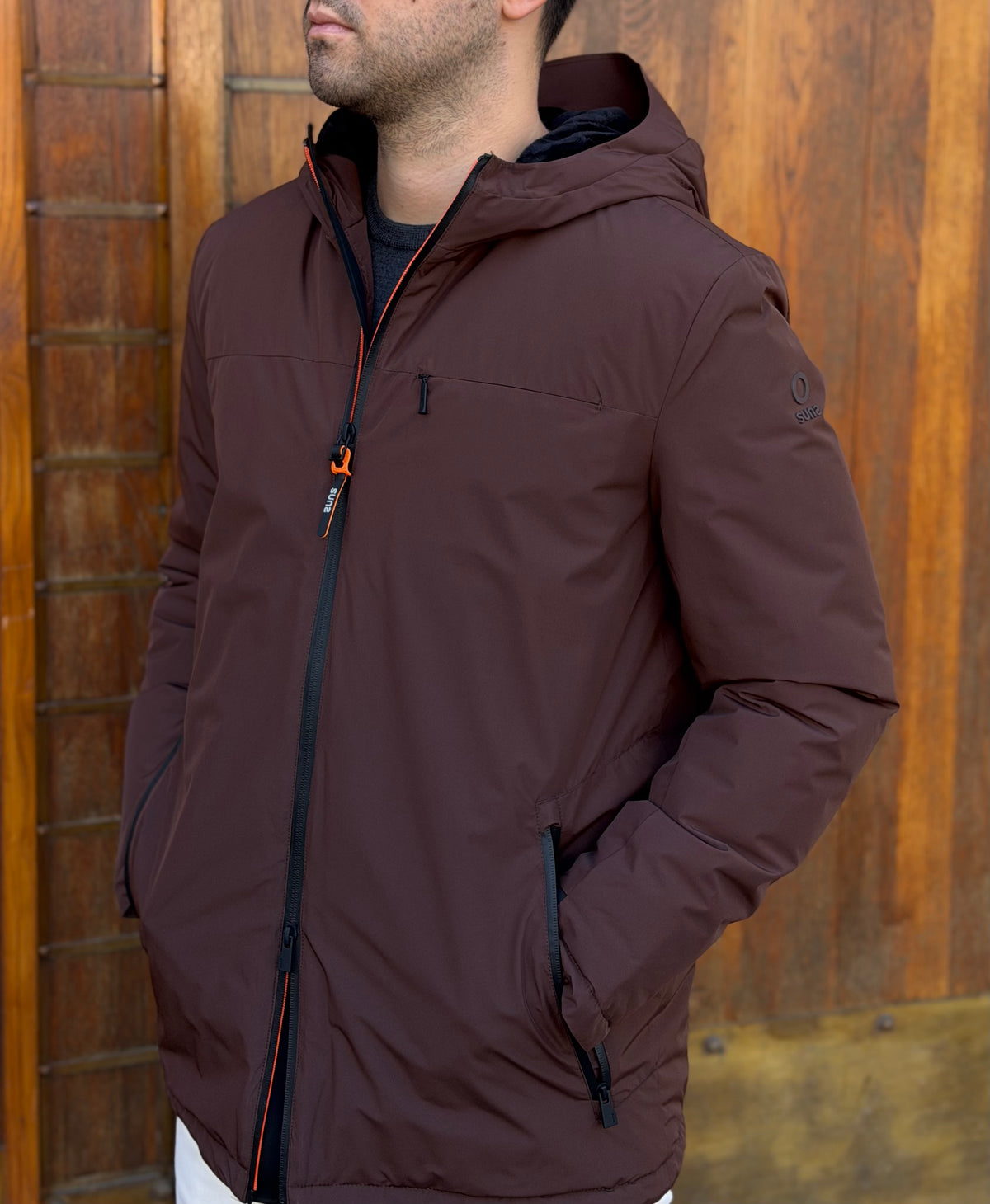 Giubbotto AURELIO Long Velour - Brown - SUNS