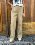 PENNYBLACK  Pantaloni ampi in cotone pique' - Beige - PBBMAGIA