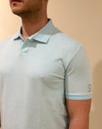 SUNS POLO FEDERICO LABEL IN PIQUET SKY