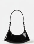 Borsa piccola in vernice a mezzaluna Nero - cod. 26BINI412_00 - SURKANA