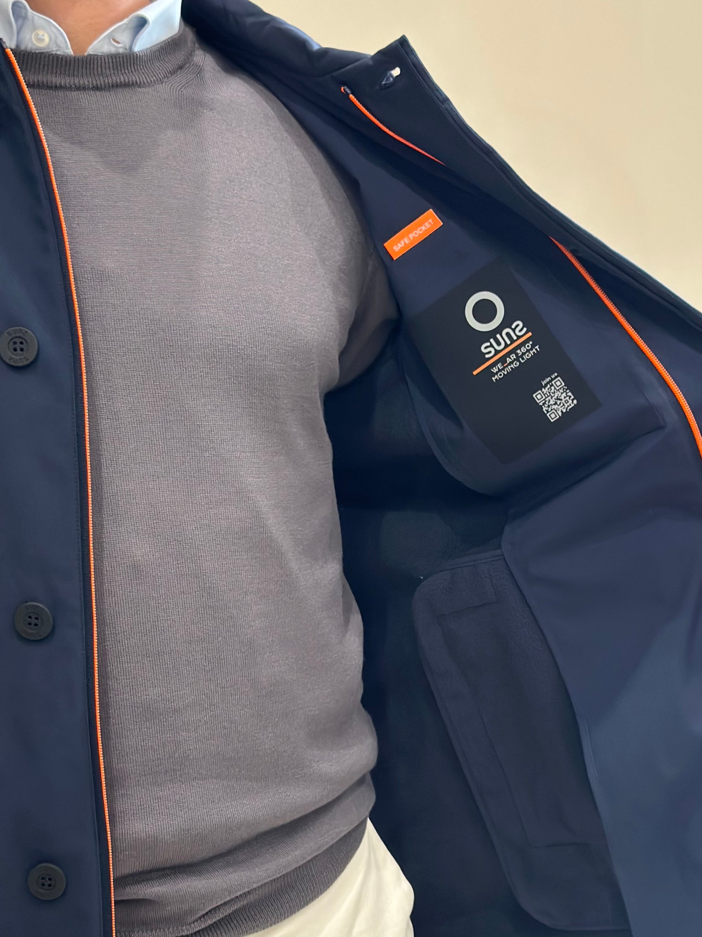 SUNS Trench Uomo Sala Micro - DARK BLUE