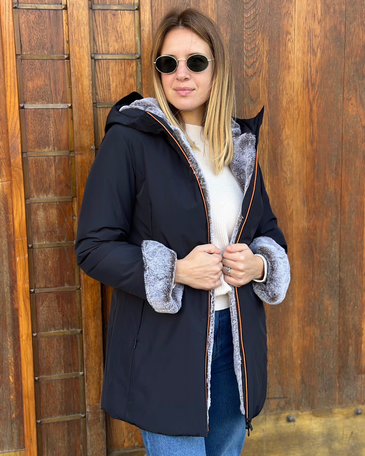 Giubbotto MARMOLADA Fur - Black - SUNS