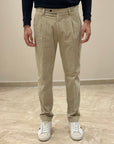 FW25 BRO-SHIP PANTALONE STOCCOLMA IN VELLUTO - BEIGE