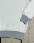 Outfit Girocollo taglio Felpa in misto Cashmere - Bianco - Marcello Fontana Shop