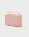 Clutch Nora chiusura ramo rosa