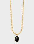 COLLANA CLEO CON PIETRA PENDENTE - NERO - NALI'