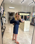 SAIPH SHORTS IN LINO BLU - COD.95268