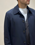 CAPPOTTO IN TESSUTO TECNICO BLU NAVY - OUTFIT ITALY