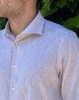 MANUEL RITZ CAMICIA IN LINO/COTONE BEIGE
