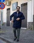 OUTFIT TRENCH BLU NAVY