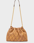 BORSA DEMI SHOULDER A SPALLA DENIM MARRONE - NALI' - Marcello Fontana Shop