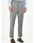 MANUEL RITZ PANTALONE CARGO FLANELLA DI LANA STRETCH - Marcello Fontana Shop