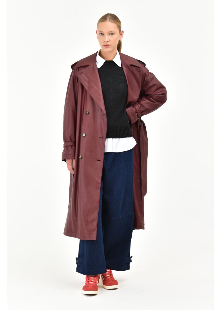 MANUEL RITZ TRENCH IN ECOPELLE - Marcello Fontana Shop