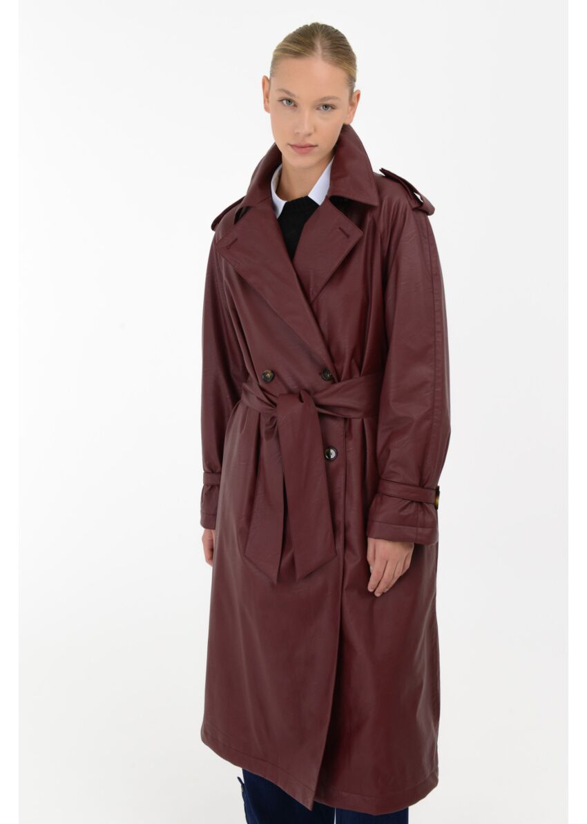 MANUEL RITZ TRENCH IN ECOPELLE - Marcello Fontana Shop