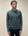 POLO IN LANA MERINO SAGE - OUTFIT ITALY