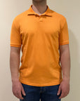 SUNS POLO FEDERICO LABEL IN PIQUET ORANGE