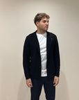 CARDIGAN GIACCA IN MISTO LANA BLACK - OUTFIT ITALY