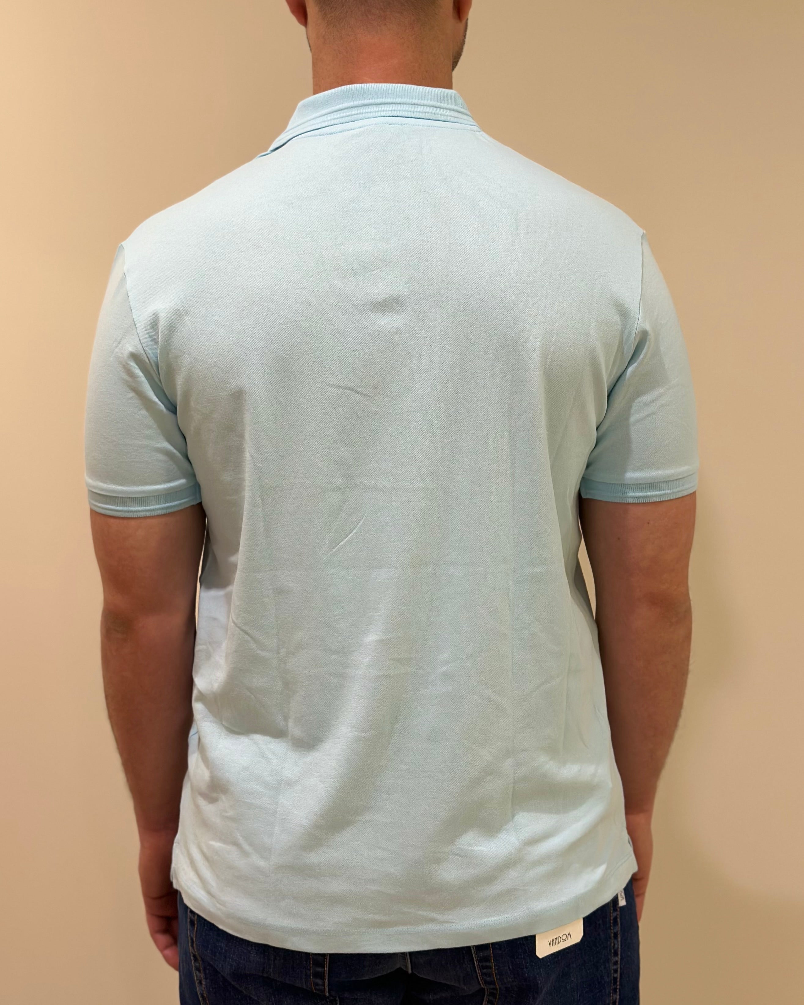 SUNS POLO FEDERICO LABEL IN PIQUET SKY