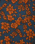 FOULARD AMPIO FIORI ARANCIO/BLU - NALI'