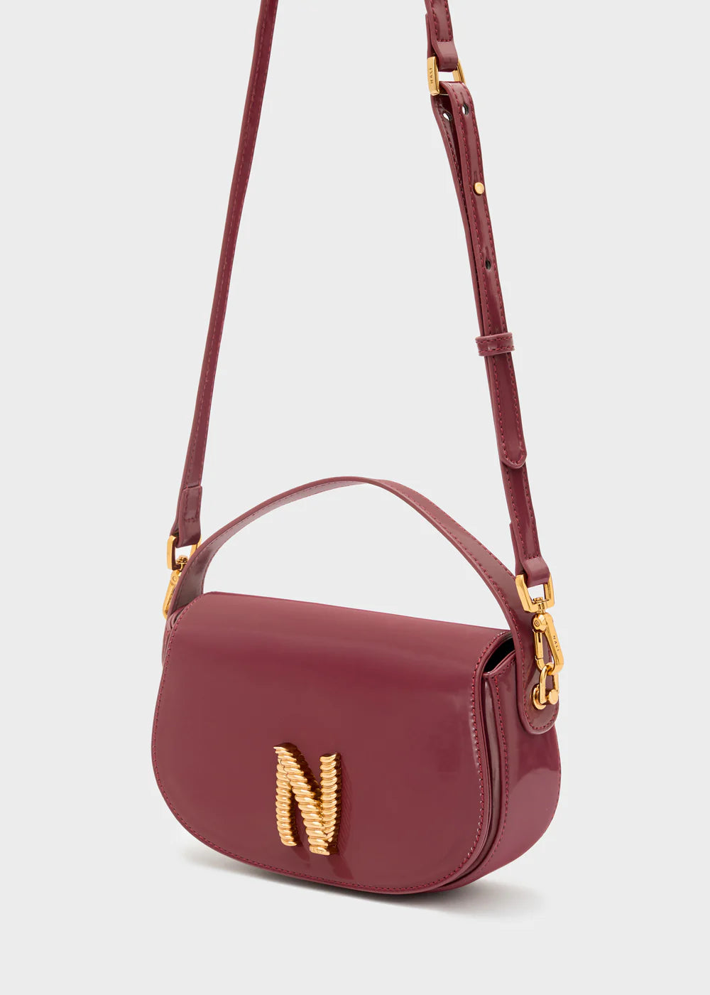 BORSA KADY A MANO + TRACOLLA BORDEAUX - NALI - Marcello Fontana Shop