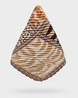 FOULARD ANIMALIER MIX PLISSE' MARRONE - NALI'