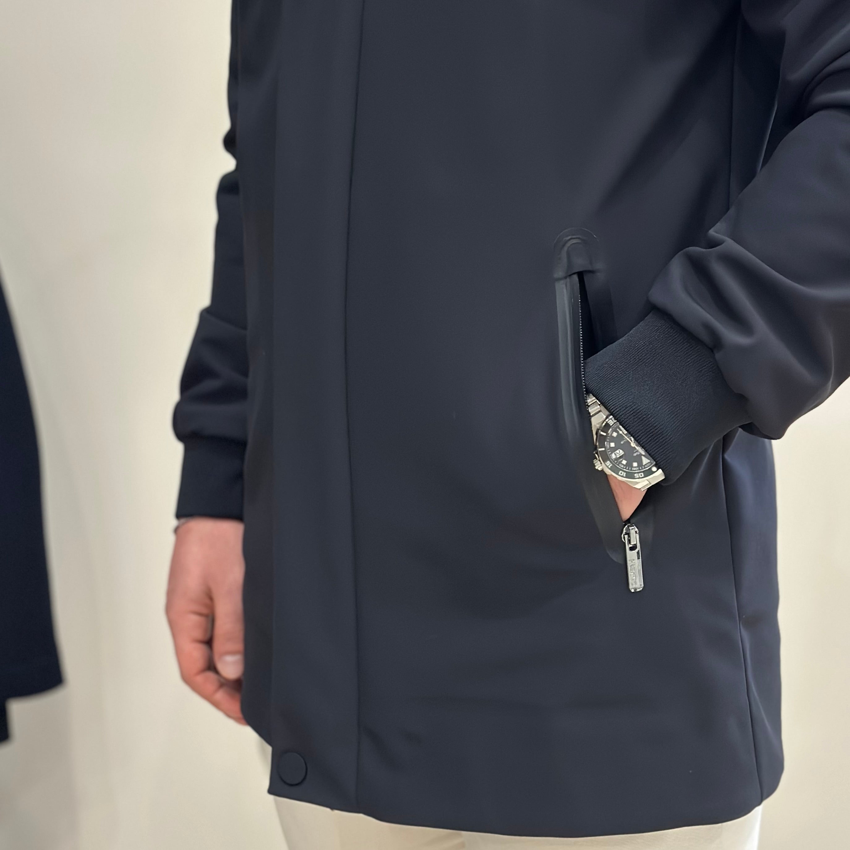 HESKIMO Giubbotto tecnico foderato in lana - Nero - Marcello Fontana Shop