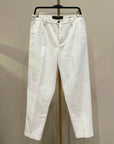 Teleria Zed Platino Pantalone in Lino/Cotone - Bianco