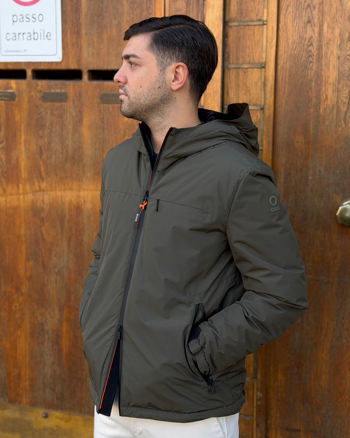 Giubbotto AURELIO Velour - Military - SUNS