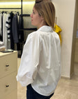 SAIPH CAMICIA MANICA A SBUFFO IN COTONE BIANCO