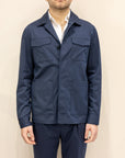 Manuel Ritz overshirt in cotone stretch - Blu