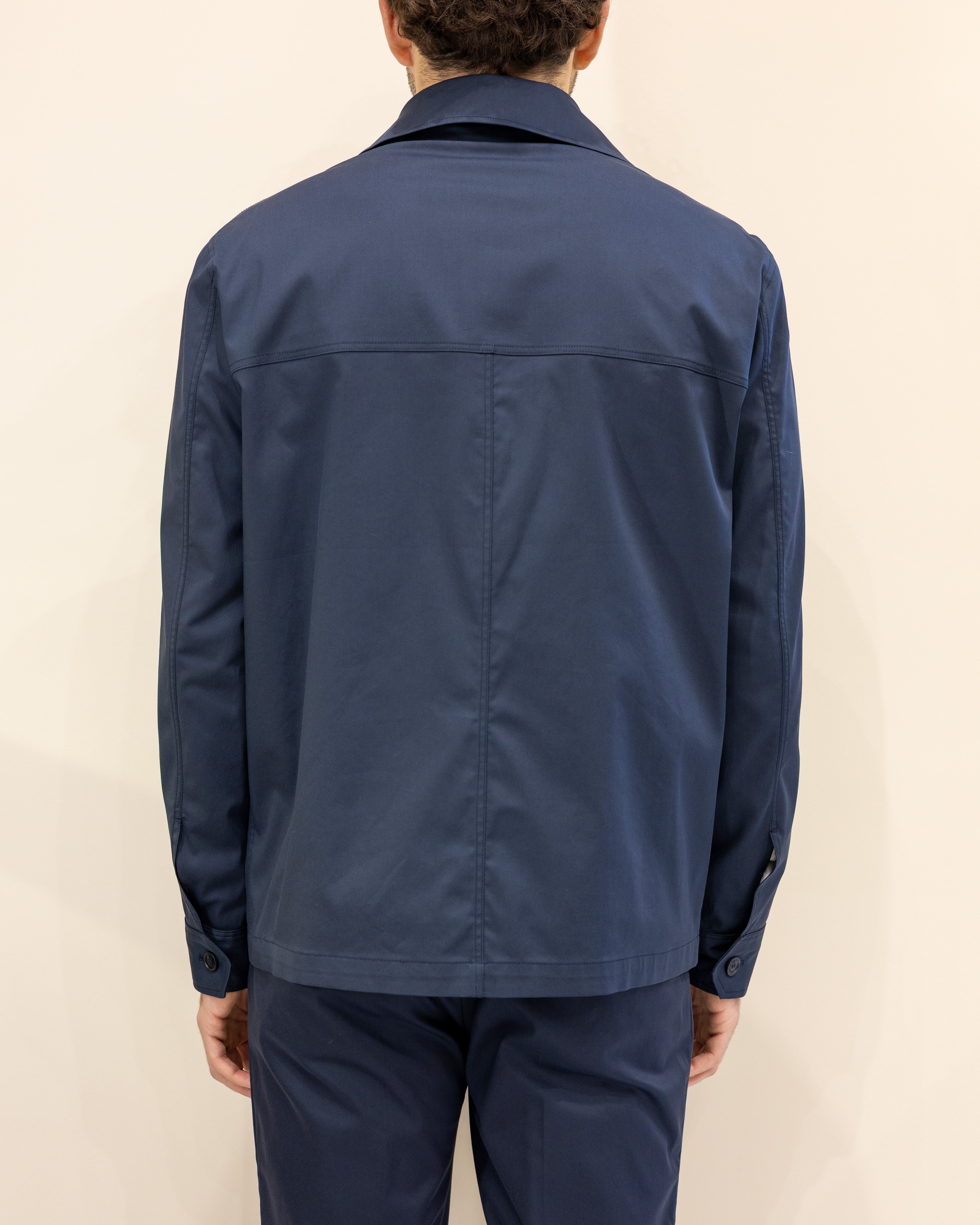 Manuel Ritz overshirt in cotone stretch - Blu