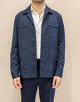 Manuel Ritz overshirt in cotone stretch - Blu