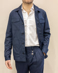 Manuel Ritz overshirt in cotone stretch - Blu