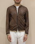 BOB COMPANY Giubbotto Brown in eco pelle - Moro