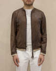 BOB COMPANY Giubbotto Brown in eco pelle - Moro