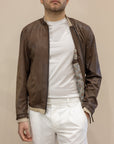 BOB COMPANY Giubbotto Brown in eco pelle - Moro