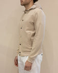 Heskimo Bomber in Jersey capp. staccabile - Beige