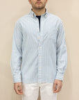 Shirt button down OXFORD NEW stripe - Azzurro