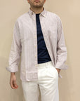 Shirt button down OXFORD NEW stripe - Rosa