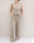 Tailleur Pantalone e Gilet Beige - art. 95021/95022