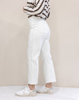 Pantaloni in bull di cotone avorio - PBBSTILLA
