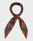FOULARD AMPIO FIORI ARANCIO/BLU - NALI'