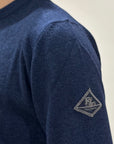 FW25 ROY ROGER'S MAGLIONE GIROCOLLO IN LANA E CASHMERE FINEZZA 12 DENIM