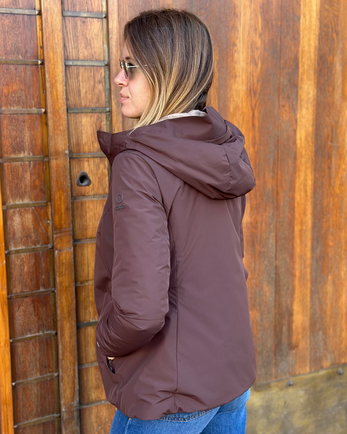 Giubbotto AURELIA Velour - Brown - SUNS