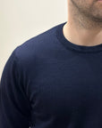 GIROCOLLO LANA MERINOS BLU NAVY - PRIVATI FIRENZE