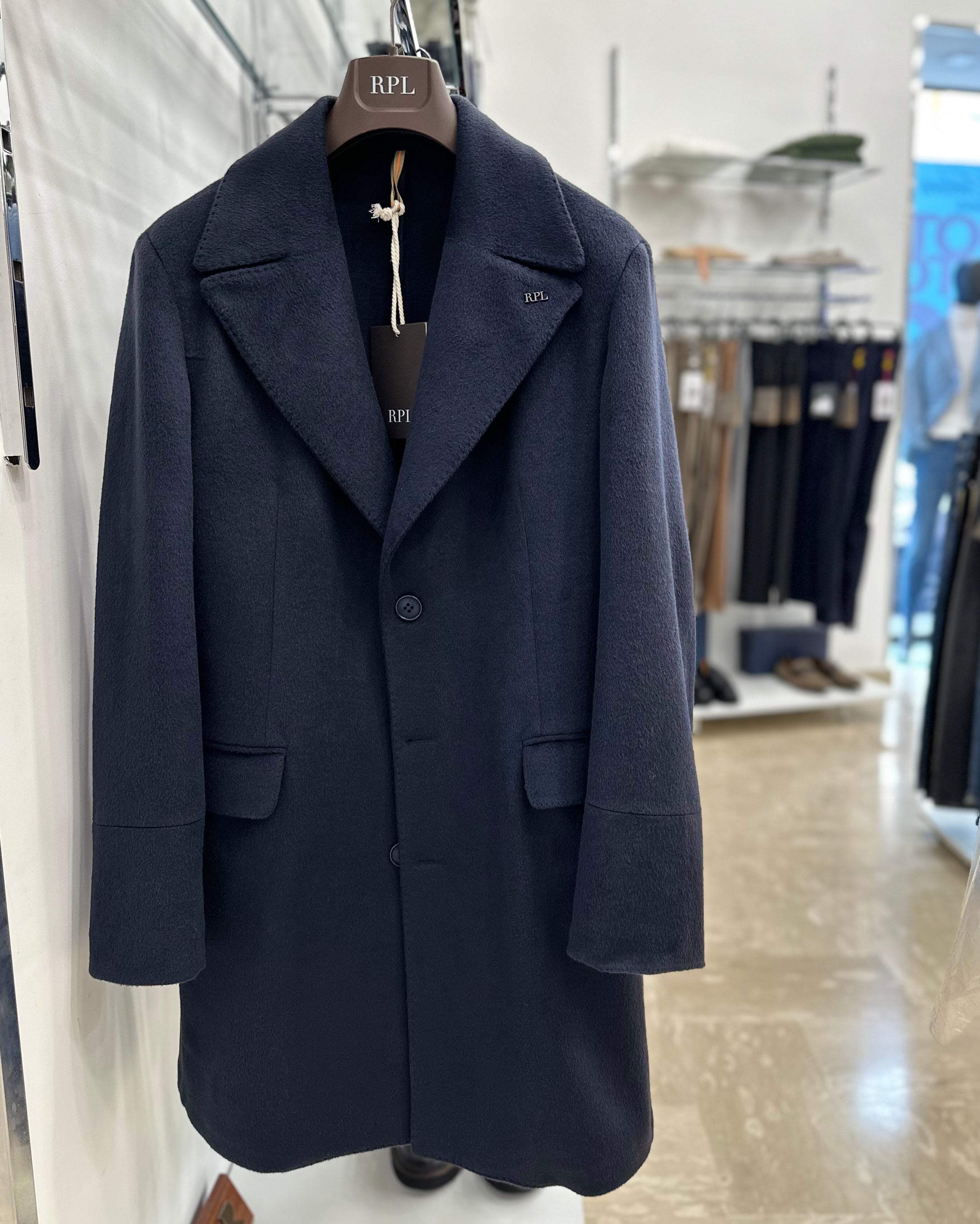 RPL CAPPOTTO REVER LANCIA BLU - Marcello Fontana Shop