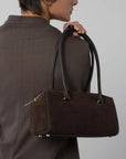 Borsa rettangolare - Svedese Cube Suède Marrone - LANCASTER