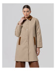 Trench con collo in velluto a coste Beige - cod. 556BADE421_05 - SURKANA