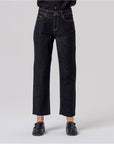 Jeans dritti con orlo sfrangiato Nero - cod. 556BAJE521 - SURKANA