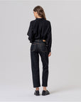 Jeans dritti con orlo sfrangiato Nero - cod. 556BAJE521 - SURKANA